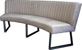 Eetkamerbank - Hengelo - stof Element lichtgrijs 04 - geschikt voor ovale tafel 200 cm