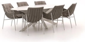 Manifesto Novara/Furato ellips 240cm dining tuinset 7-delig