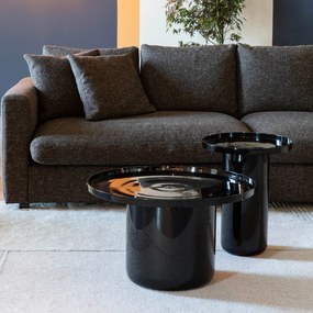 Zuiver Shiny Bomb Zwarte Design Salontafel Rond - 67 X 67cm.
