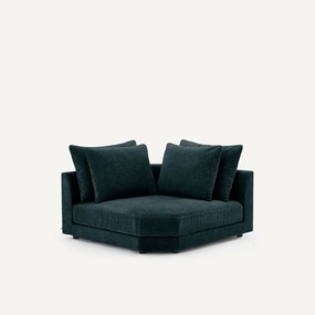 Modulair hoekbank in chenille fluweel, TIBERIO