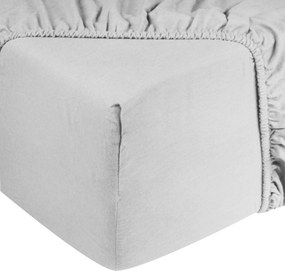 Hoeslaken flanel - 100% katoen - 180x200 - lichtgrijs