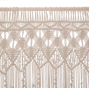 Atmosphera macrame gordijn 'Bohemian Summer' - Ivoor wit - 90 x 200 cm - Exotische Sfeer voor een Stijlvol Interieur