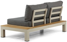 Loungeset 6 personen Aluminium/Teak Taupe Lifestyle Garden Furniture Vittoria