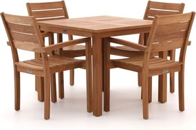 Diningset Sunyard | 4 personen teakhout | Tuinset stapelbaar | 5-delig | Kees Smit Tuinmeubelen