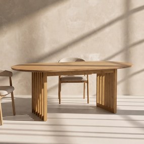 Dutchbone Barlet Oak Ovale Eettafel Uitschuifbaar Eiken