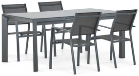 Tuinset 4 personen 180 cm Aluminium Grijs Lifestyle Garden Furniture Sella/Alicante