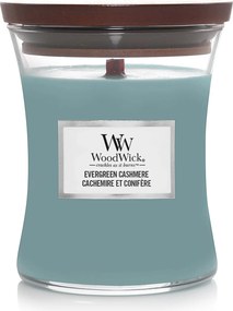 WoodWick geurkaars - Medium Hourglass - Evergreen Cashmere