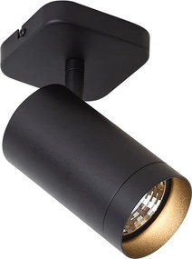 Moderne plafondlamp zwart GU10 70mm - Jeana Luxe