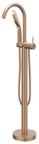 IVY Nexus Badthermostaatkraan - opbouw - cooltouch - met cascade uitloop - Geborsteld mat koper PVD 6303055