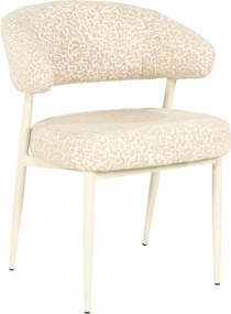 By-Boo Miso Eetkamerstoel Geometrische Print Beige