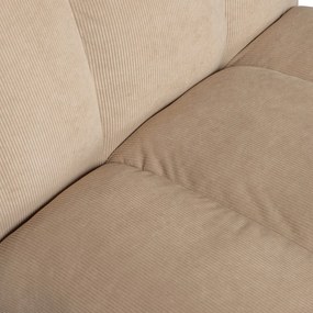 Woood Fie Fauteuil Zand Ribstof Met Goud