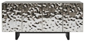 Kare Design Caldera Design Dressoir Zilver Zwart - 160x45x78cm.