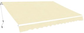 vidaXL Luifel handmatig uittrekbaar 400 cm crème