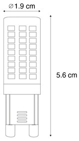 Set van 5 G9 3-staps dimbare LED lampen opaal 4.5W 500 lm 4000K