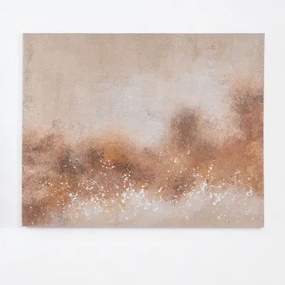 Decoratief Canvas (80x100 Cm) Met Sabik-pleistertextuur Beige – Linnen - Sklum