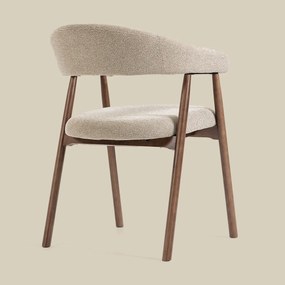 Walnoot Eetkamerstoel Ronde Rugleuning