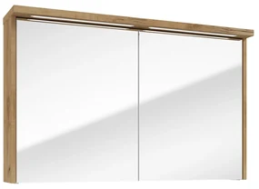 Fontana Grado spiegelkast met verlichting 100cm 2 deuren warm eiken