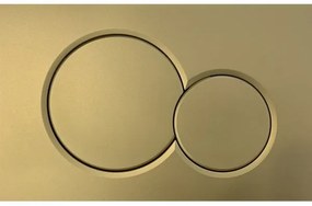 Saniclass bedieningplaat met dualflush frontbediening voor Geberit UP320 inbouwreservoir 24.6x16.4cm goud mat 33768-101256