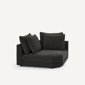 Modulair hoekbank in chenille fluweel, TIBERIO
