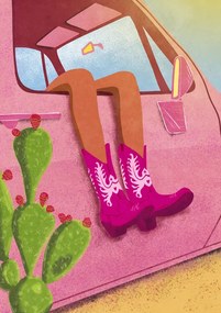 Ilustratie Cowgirl, Raissa Oltmanns