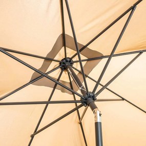Garden Impressions Lotus stokparasol 250x250 - taupe