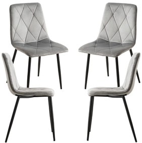 Set 4 Fluwelen Lyke Stoelen
