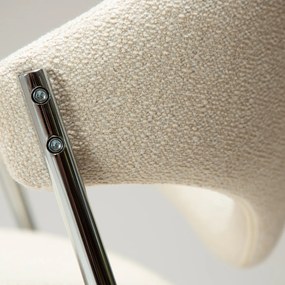 Dan-Form Zone Beige Eetkamerstoel Met Chroom