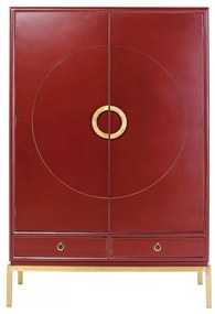 Kare Design Disk Bordeauxrode Kledingkast - 120x55x180cm.
