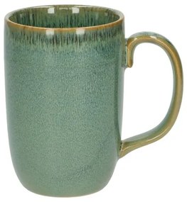 Mok hoog reactieve glazuur, steengoed, groen, 12 cm