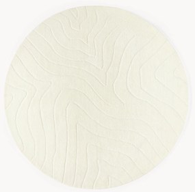 Rond wollen vloerkleed Aaron, handgetuft