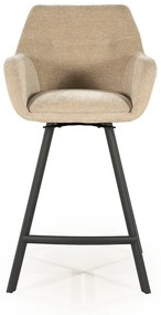 By-Boo Bliss Draaibare Barkruk Stof Taupe