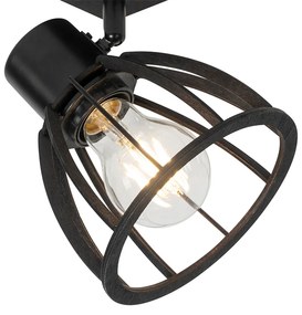 Industriële wandlamp zwart draai- en kantelbaar - Fotu