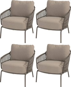 Capalbio low dining tuinstoel terre 4 Seasons Outdoor set van 4