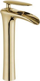 Mexen Lyra hoge wastafelkraan, goud - 745310-50