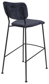Zuiver Benson Hoge Barkruk Stof Donkerblauw