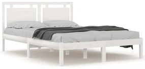 vidaXL Bedframe massief hout wit 140x200 cm