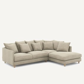 Linnen fluwelen hoekslaapbank, LAZARE