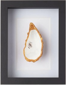 Wanddecoratie object Aoife van vergulde oesterschelp