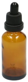 Pipetflesje, bruin glas, 30 ml