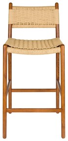 Dutchbone Cecile Houten Frame Barkruk Walnut