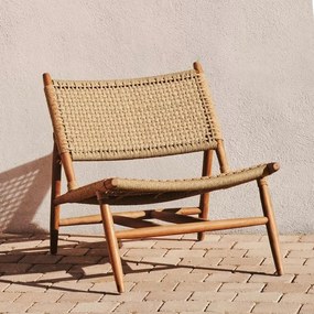 Kave Home Codolar Fauteuil Teak En Rotan