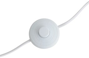 Scandinavische vloerlamp hout met stoffen kap wit - Lou