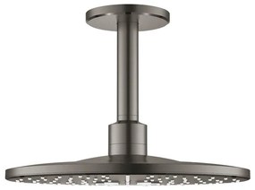 GROHE Rainshower SmartActive 310 Hoofddouche - 31cm - 2 straalsoorten - plafondarm 14.2cm - geborsteld hard graphite 26477al0
