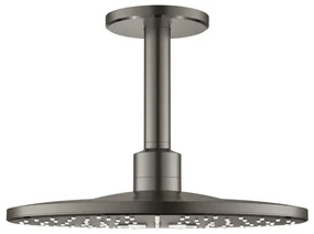 GROHE Rainshower SmartActive 310 Hoofddouche - 31cm - 2 straalsoorten - plafondarm 14.2cm - geborsteld hard graphite 26477al0