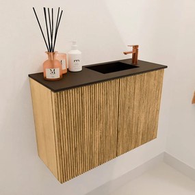 Mondiaz Joya 60cm toiletmeubel oak met wastafel faye rechts 1 kraangat urban