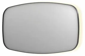 INK SP30 spiegel - 140x4x80cm contour in stalen kader incl indir LED - verwarming - color changing - dimbaar en schakelaar - geborsteld metal black 8409775