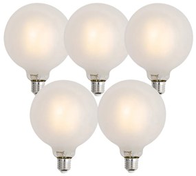 Set van 5 Smart E27 dimbare LED lampen G125 mat 7W 806 lm 2700-6500K