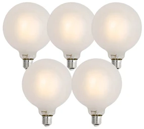 Set van 5 Smart E27 dimbare LED lampen G125 mat 7W 806 lm 2700-6500K