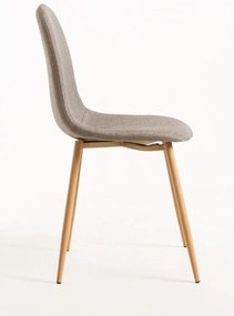 Set 4 Teok Stoffen Stoelen