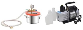 vidaXL Vacuümkamer met 2-traps pomp 3,7 L